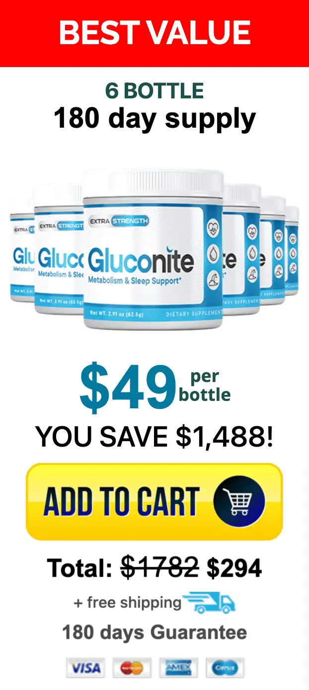 GlucoNite 6 bottle price 